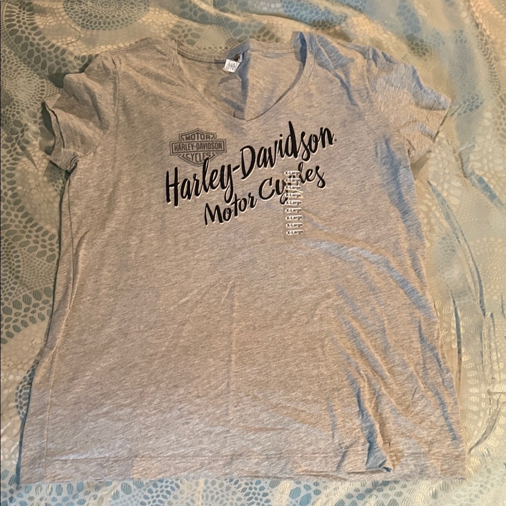 Harley-Davidson Light Gray Tee with Black Logo